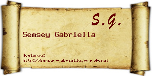 Semsey Gabriella névjegykártya